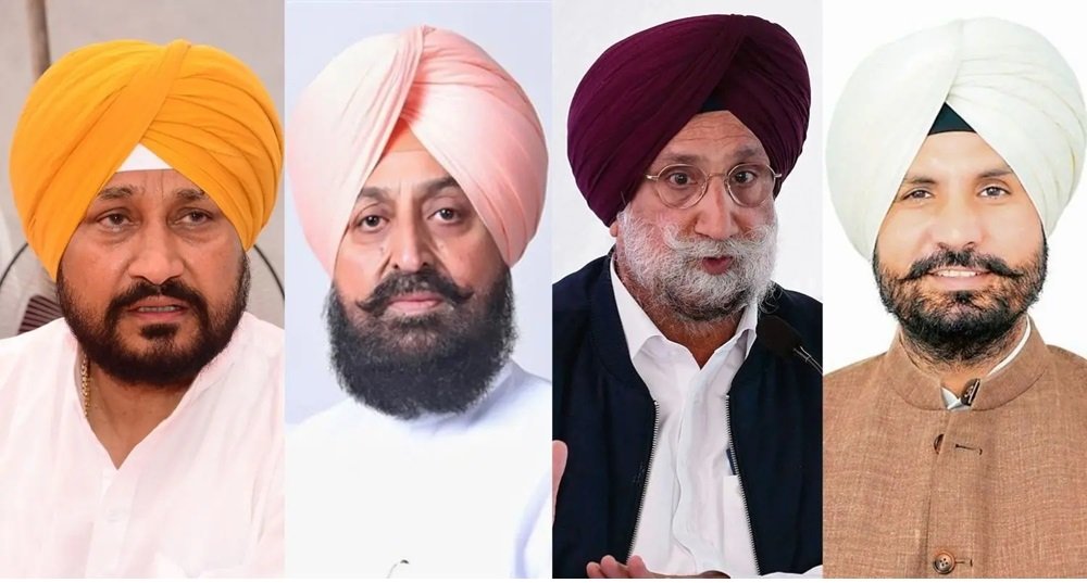 चरणजीत सिंह चन्नी, प्रताप बाजवा, सुखजिंदर रंधावा, राजा वड़िंग।