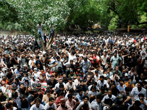 CJP Protest at Jantar Mantar Over NEET Paper Leak, Demands Dharmendra Pradhan's Resignation