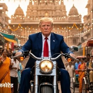 ट्रम्प ने भारत में बाइक चलाने का AI-वीडियो शेयर किया:शेर की सवारी करते, चांद पर झंडा भी लगाया | ACTPnews
