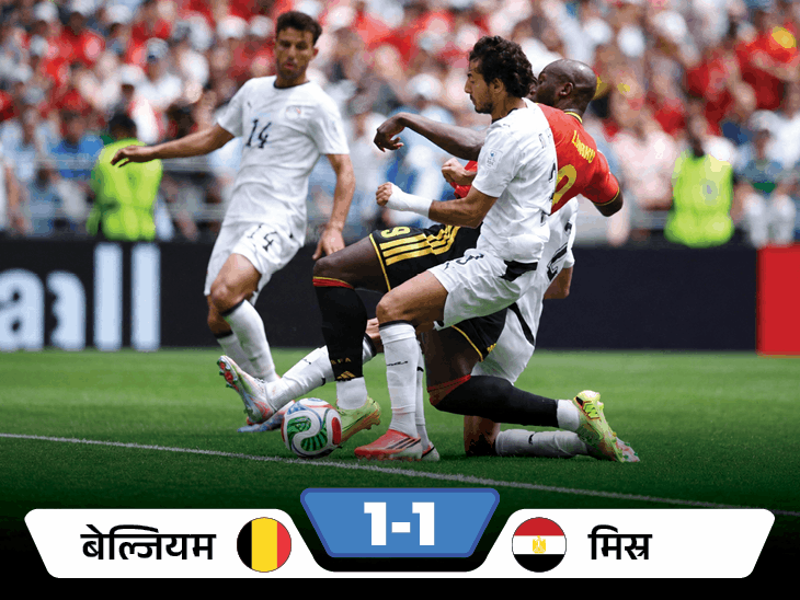 Belgium vs Egypt Football Match Ends 1-1