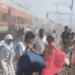 रणथंभौर एक्सप्रेस के पहियों से धुआं निकला:रतलाम में बचने के लिए यात्री दूसरे ट्रैक पर कूदे; लोको पायलट ने इमरजेंसी ब्रेक लगाए थे | ACTPnews