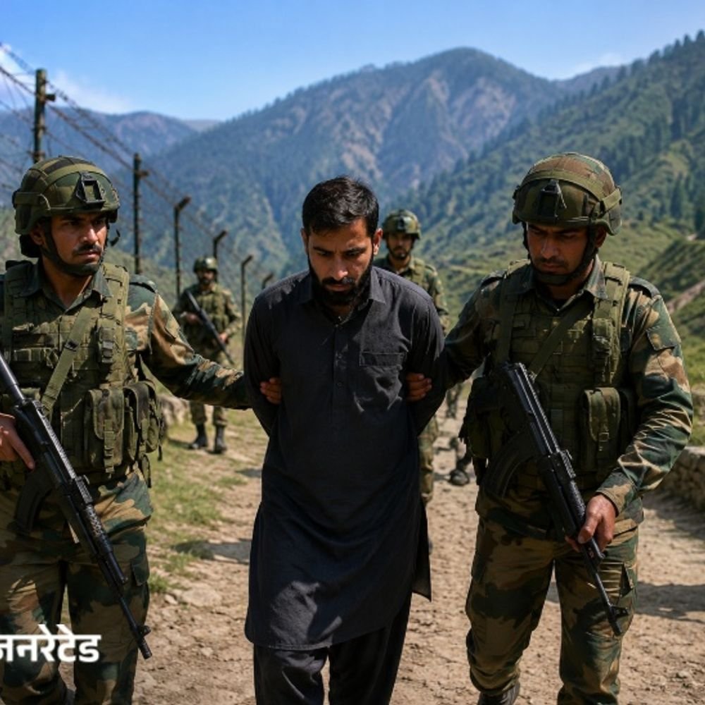 जम्मू-कश्मीर के पुंछ में पाकिस्तान नागरिक अरेस्ट:LoC से घुसपैठ कर अंदर आ गया था, जून में ऐसी तीसरी घटना