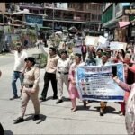 किन्नर कैलाश यात्रा रोकने को आक्रोश रैली:रिकांगपिओ में ग्रामीणों का प्रदर्शन, डीसी को सौंपा ज्ञापन; देव आदेशों पर यात्रा का विरोध | ACTPnews