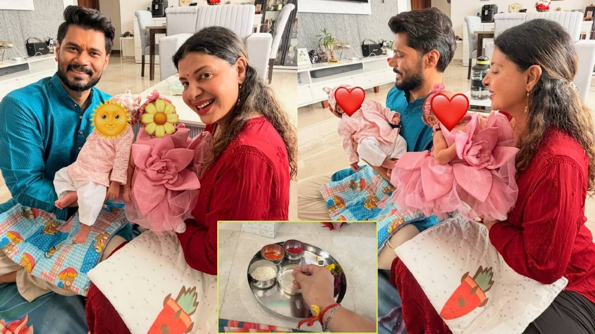 संभावना सेठ के बच्चों का हुआ नामकरण, चांदी की प्लेट में सोने की तार से लिखा बेटी-बेटे का नाम, हुई सत्यनारायण की पूजा