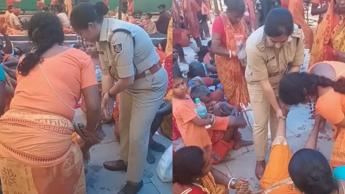 थके-हारे कांवड़ियों के पैर दबाते नजर आईं IPS अधिकारी, दिल जीत रहा है VIDEO