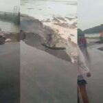 बारिश के बीच अचानक धंस गया नेशनल हाईवे का बड़ा हिस्सा, तीन ट्रक खाई में समा गए; VIDEO देखें | ACTPnews