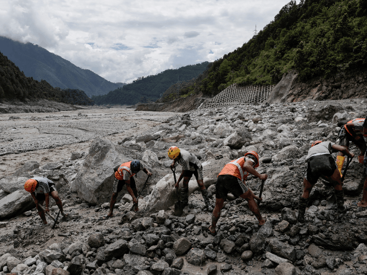 Nepal Flood LIVE Update; Trishuli Hydropower Project Tunnel Rescue Operation Photos