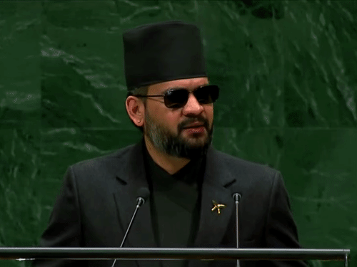 नेपाल के प्रधानमंत्री बालेन शाह ने गुरुवार रात संयुक्त राष्ट्र महासभा के सत्र को संबोधित किया। - Dainik Bhaskar
