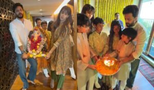 रितेश देशमुख-जेनेलिया ने बप्पा को दी विदाई, बच्चों संग की पूजा-अर्चना, शेयर किया वीडियो | ACTPnews