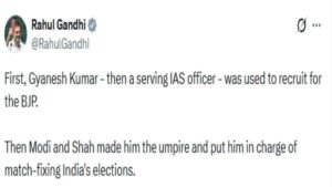 ‘ज्ञानेश कुमार को चुनाव में मैच फिक्सिंग की जिम्मेदारी सौंपी गई’, राहुल गांधी ने CEC पर लगाया बड़ा आरोप | ACTPnews