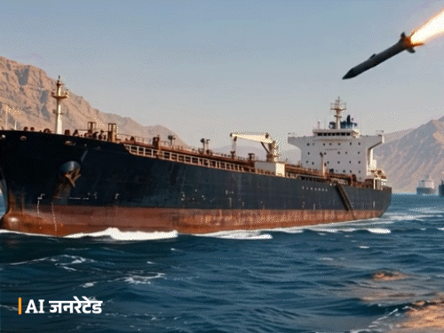 Hormuz Strait Tanker Missile Attack