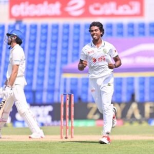 हसन महमूद ने अफगानिस्तान के खिलाफ टेस्ट हैट्रिक ली:बांग्लादेश के पहले तेज गेंदबाज बने; अफगान टीम पहली पारी में 240 पर ऑलआउट | ACTPnews